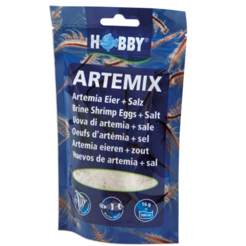 Hobby Artemix - Mezcla de sal y huevos de artemia - mascotaencasa