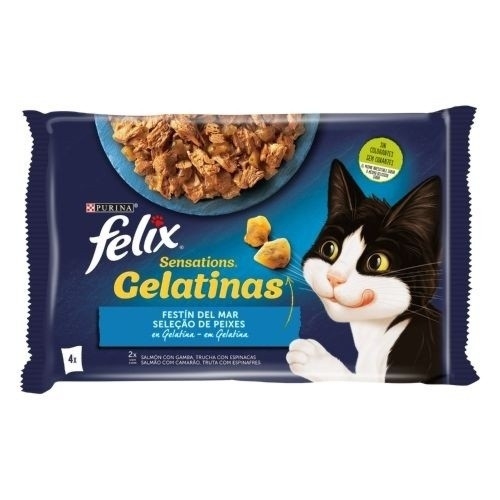 FELIX CAT SENS. GELATINA PESCADO 4X85 GR
